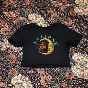 Urban Outfitters Sun Moon Crop Baby Tee